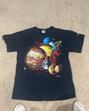 Vintage 1997 Wild Cotton Solar System Meteor Crater T-Shirt